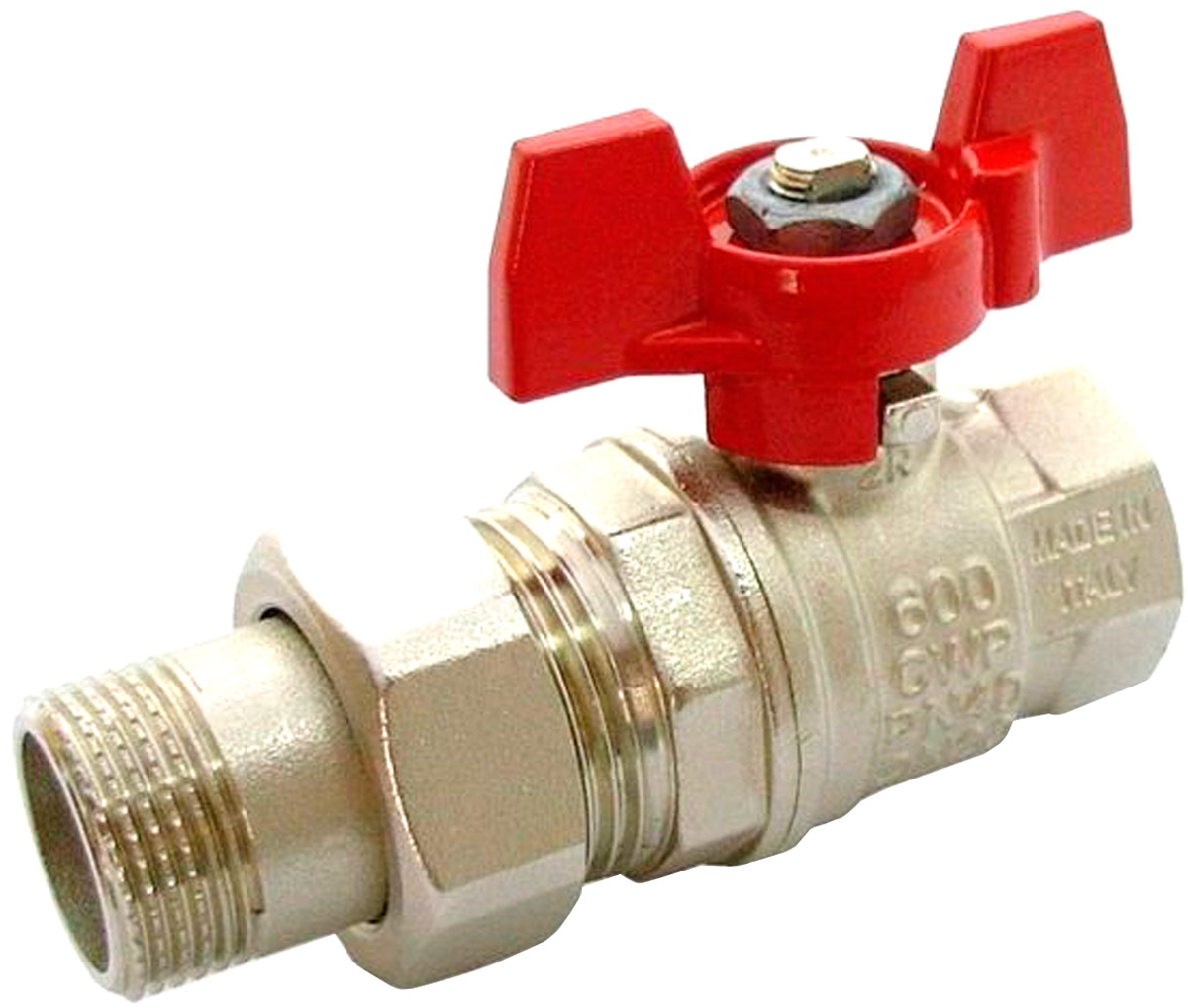 Кран шаровый "RuB", с накидной гайкой ("американка"), полный проход, 1 ...