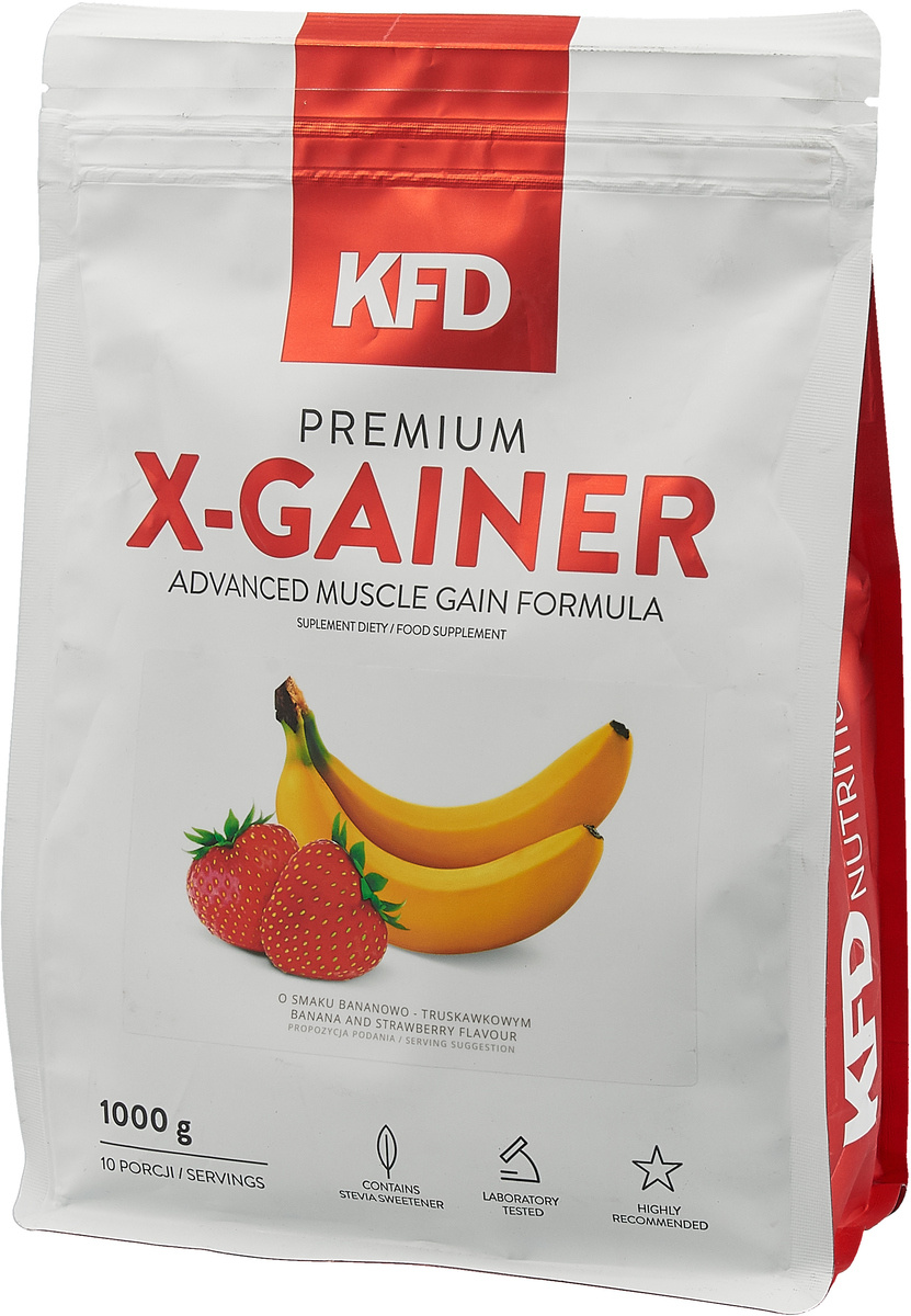 Гейнер KFD "Premium X-Gainer", банан и клубника, 1 кг — купить в ...