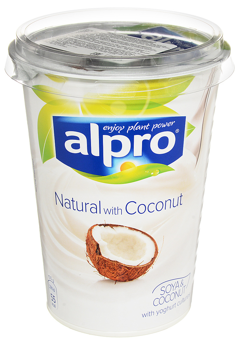 Alpro Йогурт Кокосовый соевый, обогащенный кальцием и витаминами, 500 г  #1