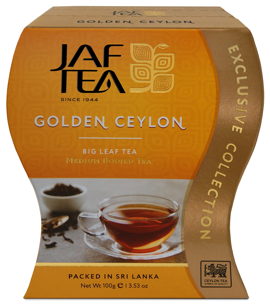 JAF TEA Golden Ceylon чай черный листовой, сорт ОРА 100 г. — купить в ...