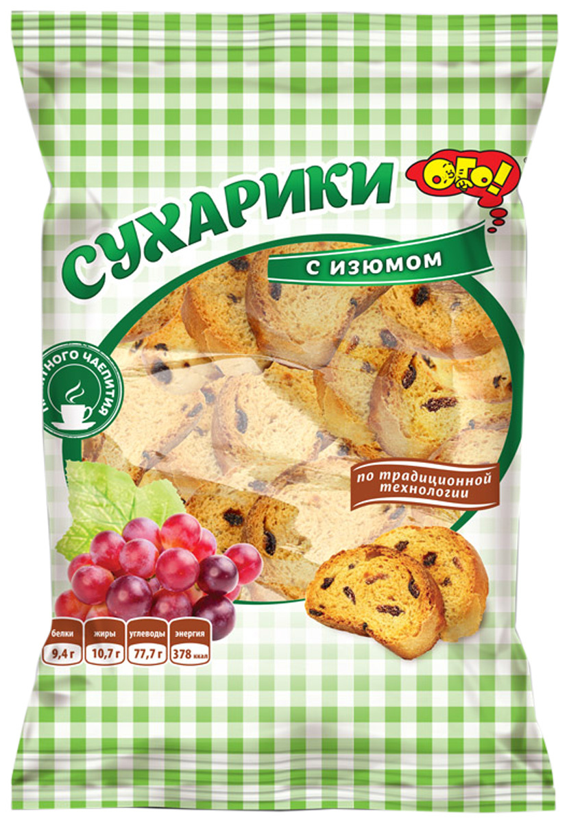 Ого! Сухарики с изюмом, 250 г — купить в интернет-магазине OZON с ...