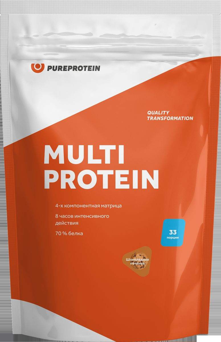 Протеин PureProtein "Multicomponent Protein", школадное печенье, 1 кг ...