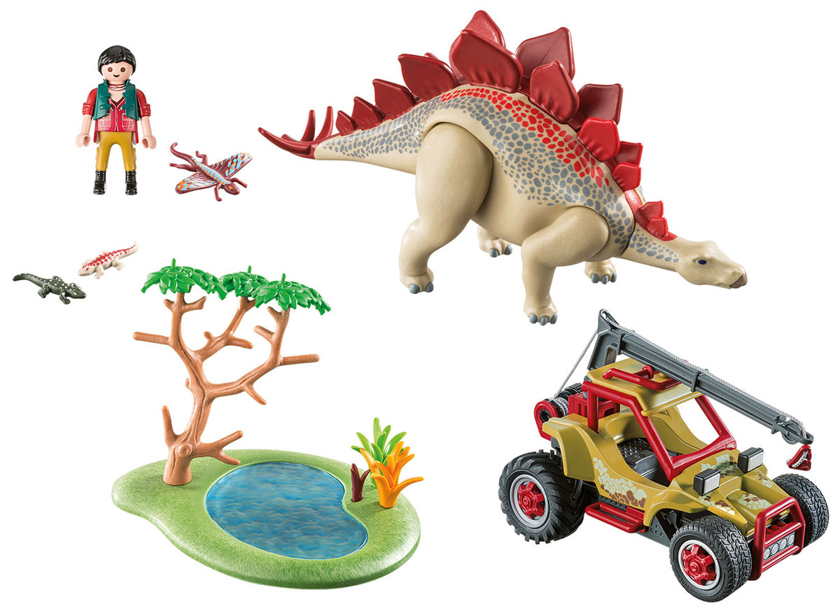 Playmobil Игровой набор Динозавры Исследовательский транспорт со стегозавром  #1