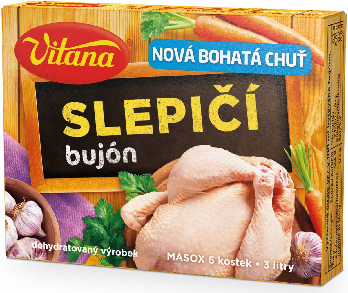 Бульонный кубик Vitana Masox Куриный бульон, 6 кубиков, 60 г — купить в ...