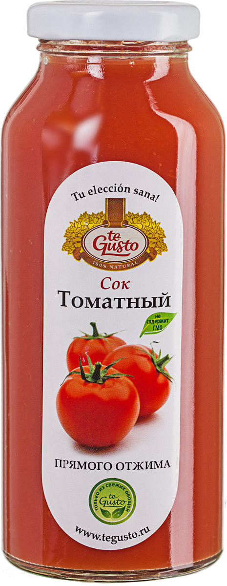Томатный сок с солью прямого отжима te Gusto, 0,25 л — купить в ...