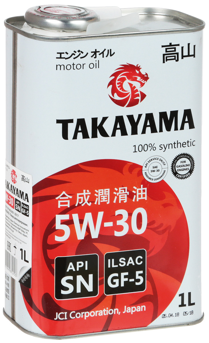 Моторное масло TAKAYAMA SAE 5W-30 Синтетическое 1 л #1