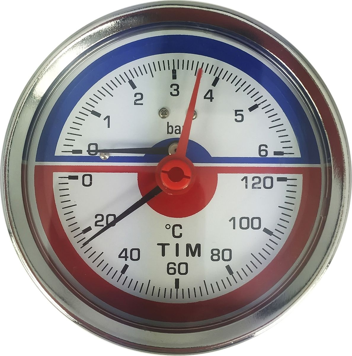 Термоманометр аксиальный TIM, 6 Бар, 120, 1/2" — купить в интернет ...