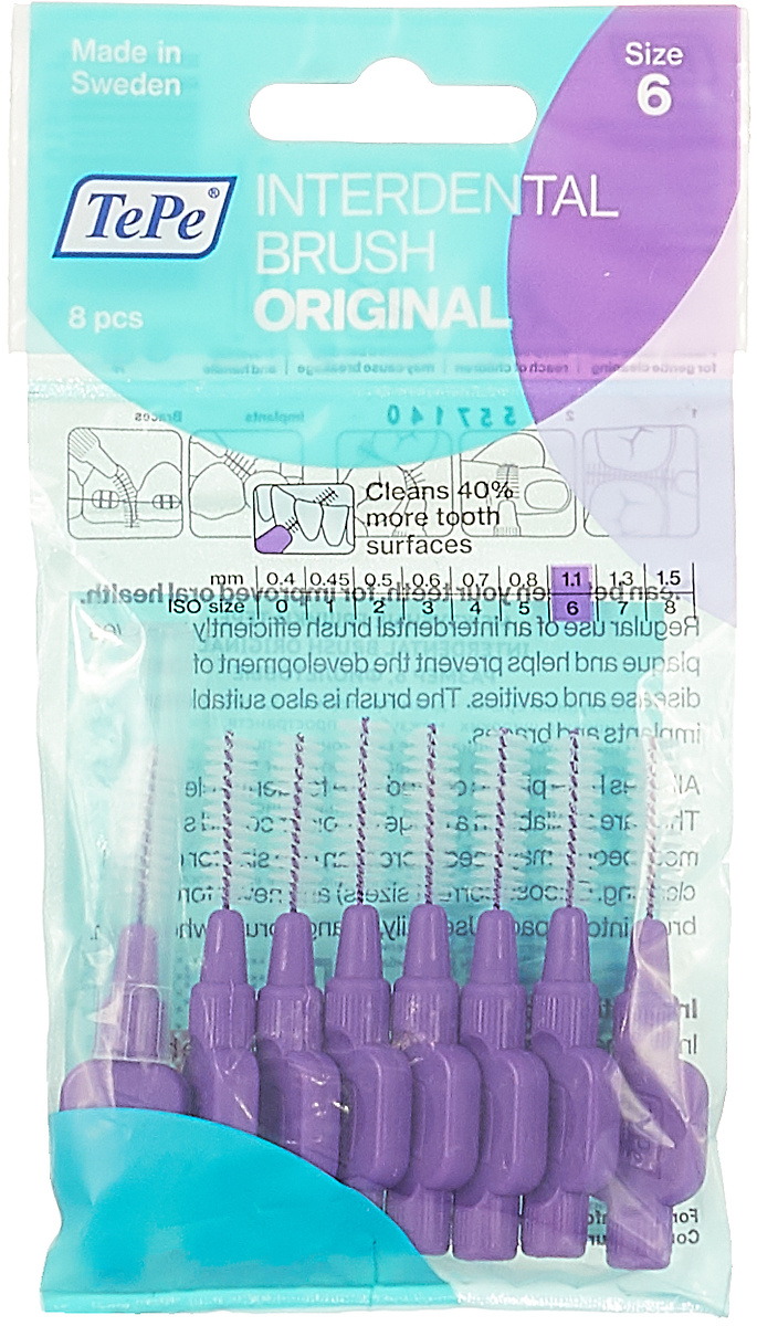 Межзубные ершики TePe Interdental Brush Original, цвет в ассортименте ...