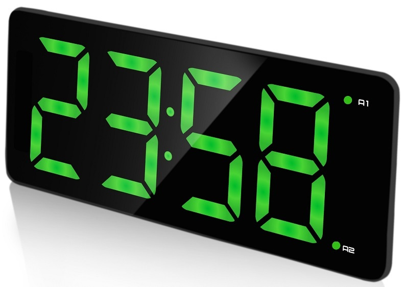 Настольные часы Электронные, черный  по выгодной цене в интернет .