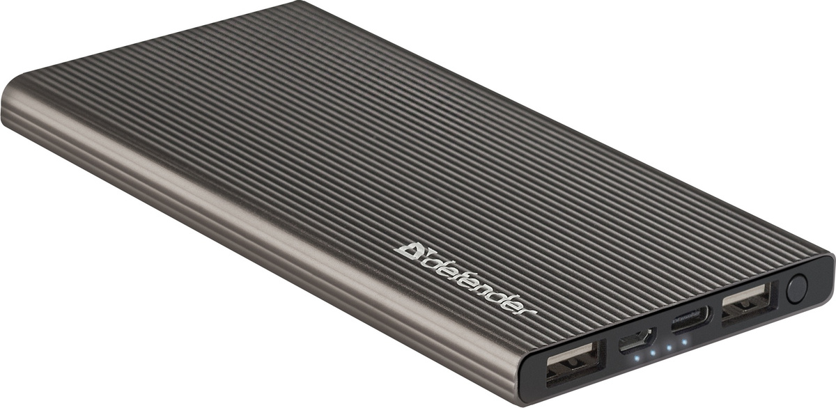 Внешний аккумулятор Defender ExtraLife Fast 5000B Li-pol, USB-A x2, USB ...