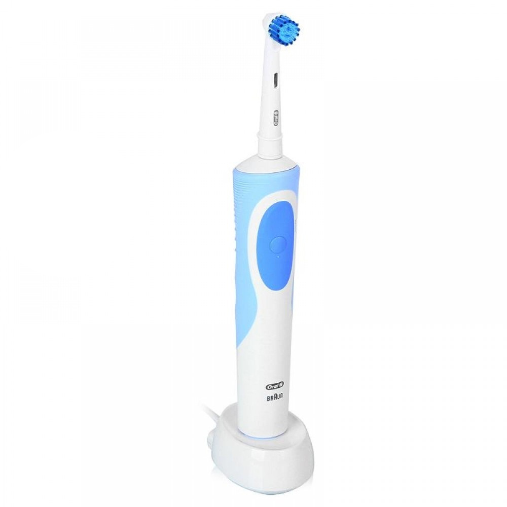 Электрическая зубная щетка Oral-B Vitality Sensitive , голубой, белый .