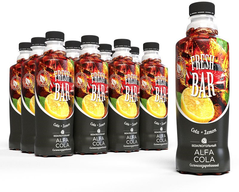 Газированный напиток Fresh Bar "Альфа Кола", 12 шт по 480 мл — купить в ...