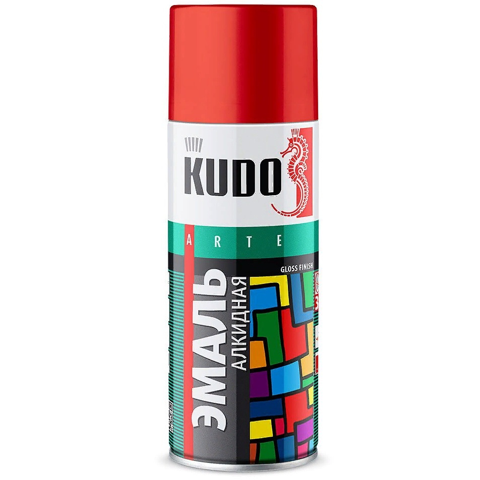 Аэрозольная краска KUDO алкидная, глянцевая, 520мл, , Глянцевое .