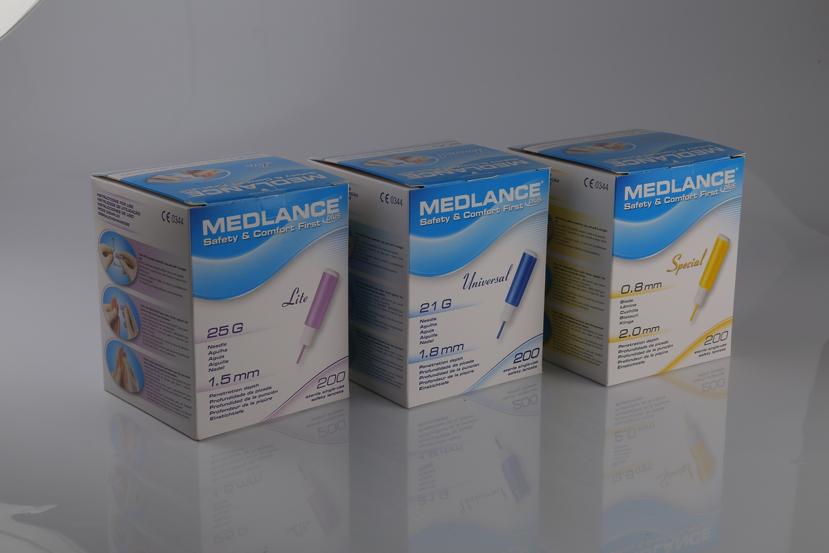 Ланцеты для глюкометра MEDLANCE® Ланцет плюс 21G/1.8mm 200 штук/упак ...