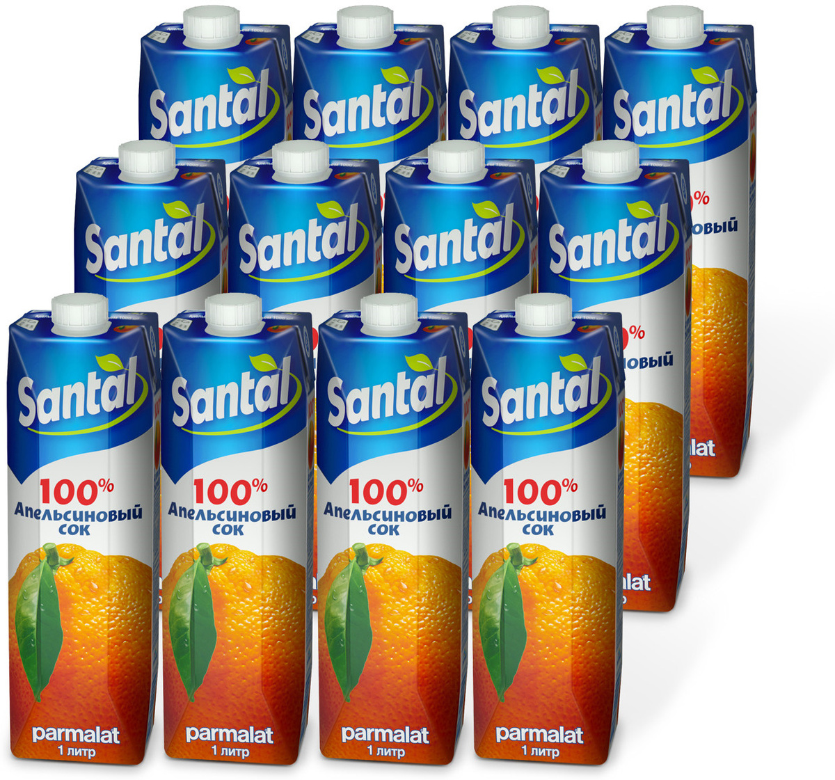 Сок Santal Апельсиновый, 12 шт по 1 л — купить в интернет-магазине OZON ...