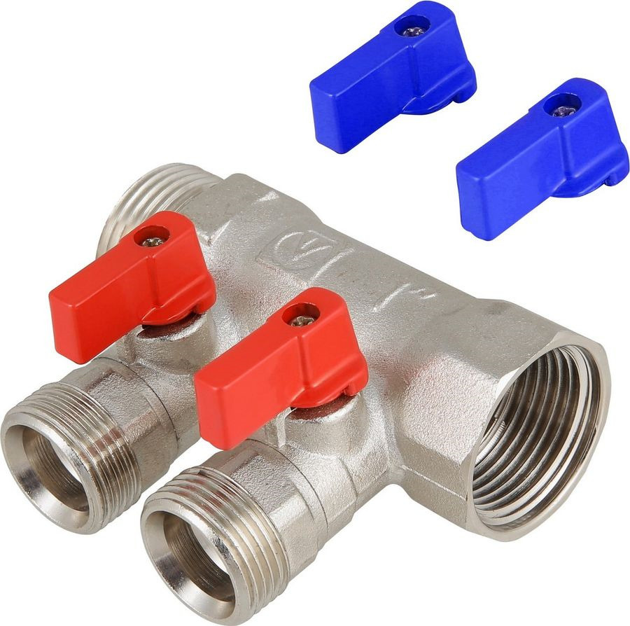 Valtec Коллектор сантехнический с отсекающими кранами, 3/4\"х 3 выхода ...