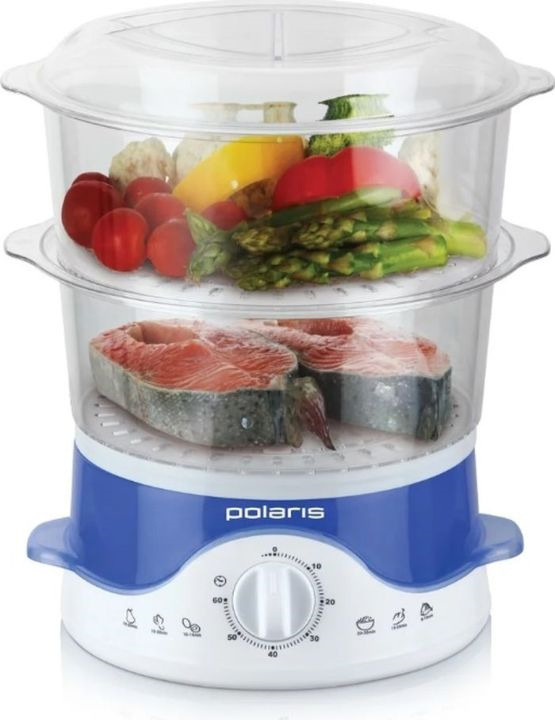 Пароварка Polaris PFS 0213, 2-х ярусная, белый — купить в интернет ...