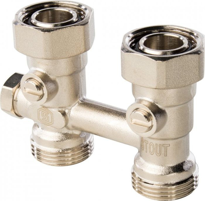 Узел нижнего подключения радиатора Stout, для однотрубной системы ...