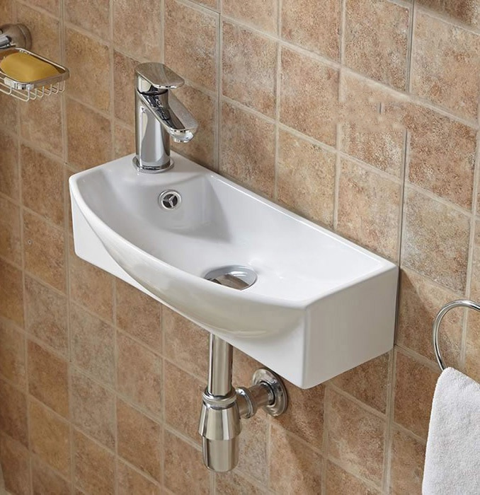 Раковина CeramaLux подвесная 7946R, белый, с переливом — купить в ...