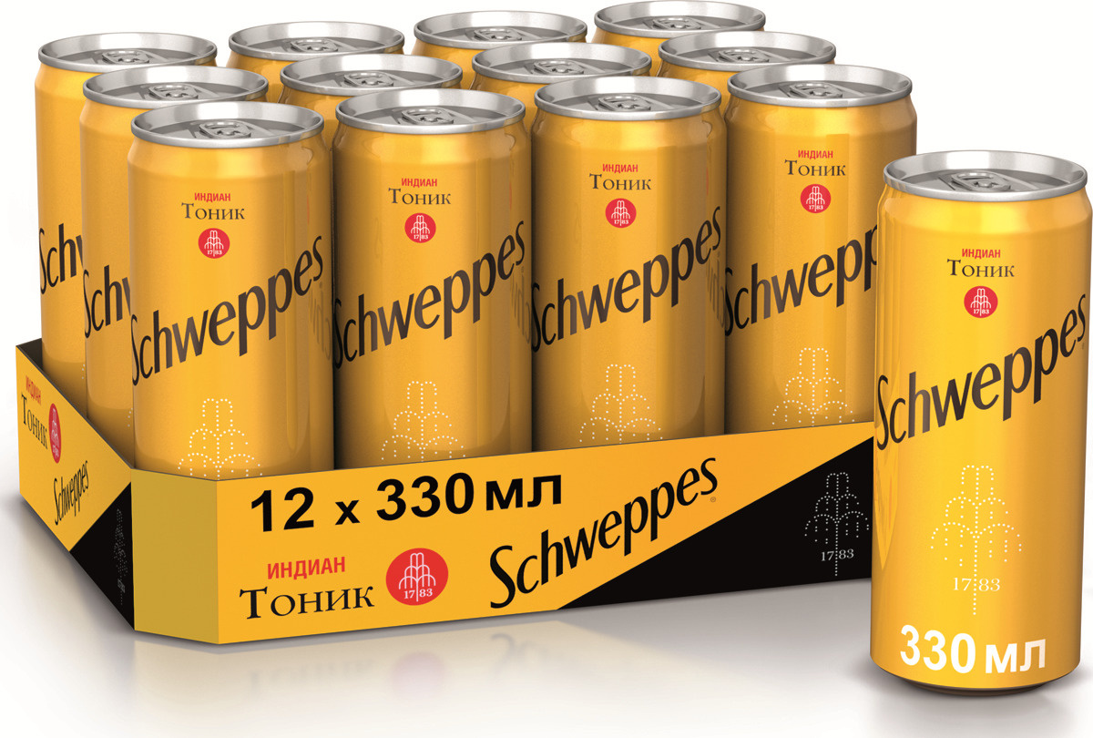 Газированный напиток Schweppes Indian Tonic, 0,33 л х 12 шт — купить в ...