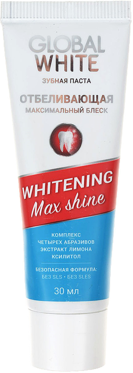 Зубная паста Global White Whitening Max Shine, отбеливающая, 30 мл ...