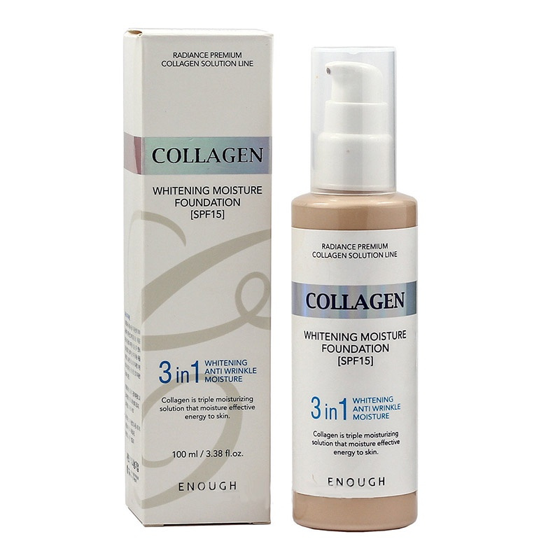 Enough Тональный крем с коллагеном 3 в 1 для сияния кожи Collagen ...