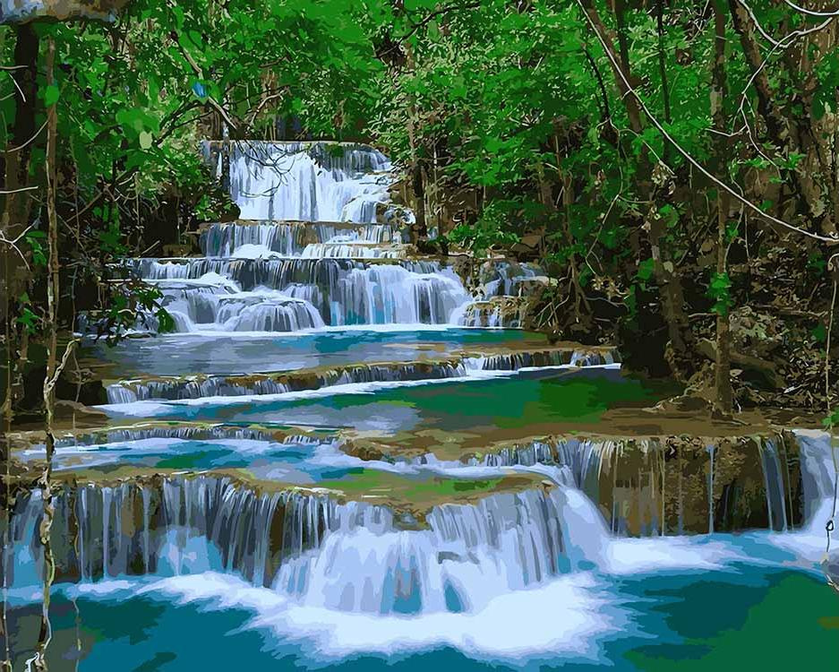 Картина по номерам водопад