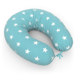 Подушка для кормящих и беременных Петербургский Уют Подушка Бумеранг + наволочка Stars Blue , 60x120 . Подушки Бумеранг