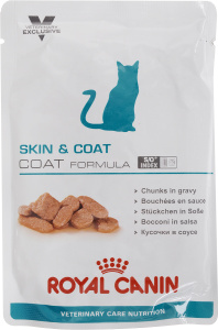 Купить Консервы Royal Canin Skin & Coat для кастрированных котов и стерилизованных кошек с длинной шерстью, 100 г