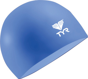 Купить Шапочка для плавания Tyr Latex Swim Cap, цвет: голубой. LCL