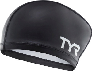 Купить Шапочка для плавания Tyr Long Hair Silicone Comfort Swim Cap, цвет: черный. LSCCAPLH
