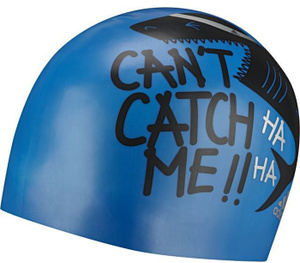 Купить Шапочка для плавания Adidas Graphic Cap Y, цвет: синий, черный