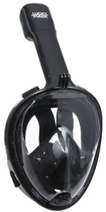 Купить Маска для плавания Lucky Mask M2096G, на все лицо, взрослая, цвет: черный. Размер L/XL