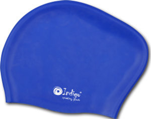 Купить Шапочка для плавания Indigo Silicone, для длинных волос, цвет: синий