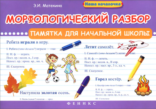 Памятки 4 класс русский язык распечатать Отзывы на Морфологический разбор. Памятка для начальной школы от покупателей OZO