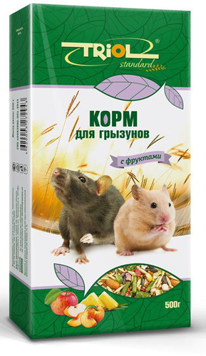 Отзывы на <b>Корм</b> для грызунов <b>Triol</b> "<b>Standard", с</b> фруктами, 500 г ...