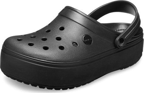 black platform crocs