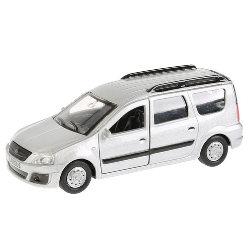 mashina metallicheskaya inercionnaya lada largus 12sm otkryvayutsya dveri cvet serebro tehnopark