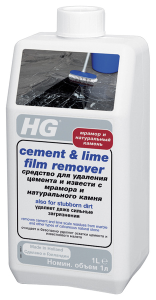 Средство "HG" для удаления цемента и извести с мрамора и натурального ...