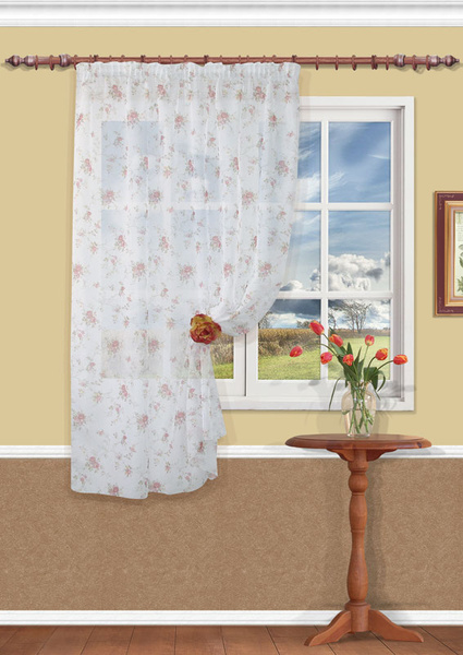 Штора KauffOrt Штора Kauffort "Ольга", на ленте, цвет: белый, высота ...