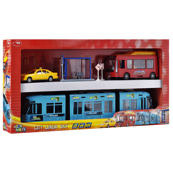 DICKIE Игровой набор Dickie Toys "Городской транспорт", 6 элементов ...