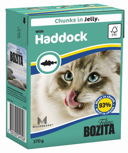 Влажный корм для кошек Bozita Feline, с морской рыбой кусочки в желе ...