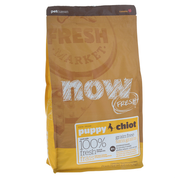 Корм сухой "Now Fresh" для щенков, беззерновой, с индейкой, уткой и ...
