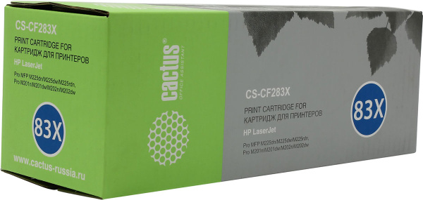 Расходник для печати Cactus CS-CF283X, Черный (black), для лазерного ...