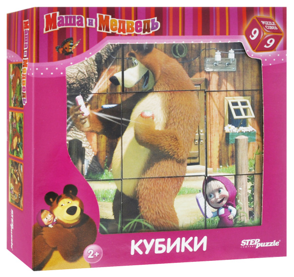 Step Puzzle Кубики Маша и Медведь - купить с доставкой по выгодным ...