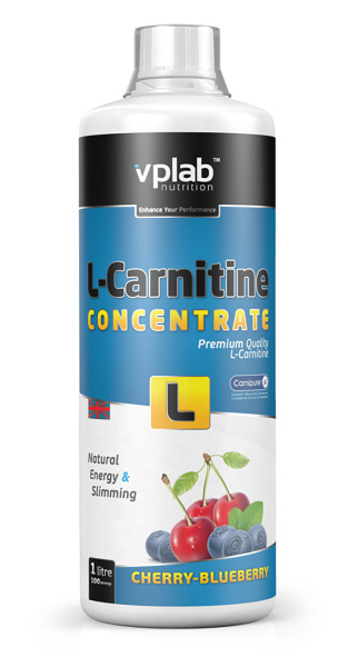 Карнитин Vplab "L-Carnitine Concentrate", концентрат, вишня-черника, 1 ...