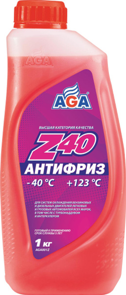 Антифриз AGA "AGA0xxZ"_красный, Готовый раствор купить по выгодной цене ...