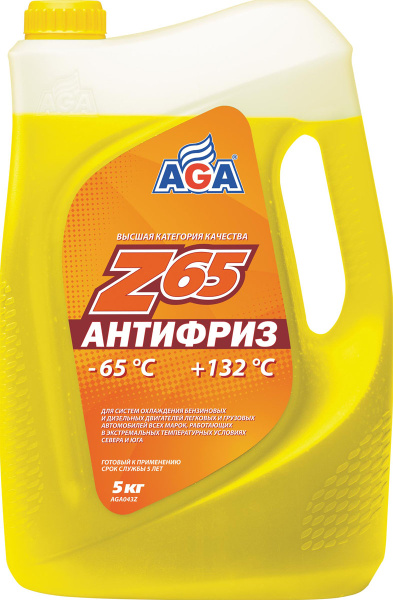Антифриз AGA Желтый, Готовый раствор купить по выгодной цене в интернет ...