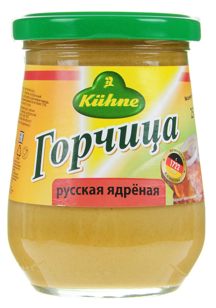 Горчица Kuhne Mustard russian-hot Русская ядреная, 250мл - купить с ...