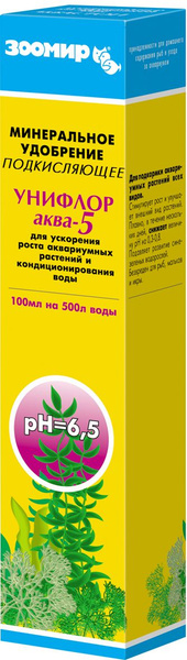 Удобрение для аквариумных растений Унифлор аква-5 ЗООМИР - стимулирует ...